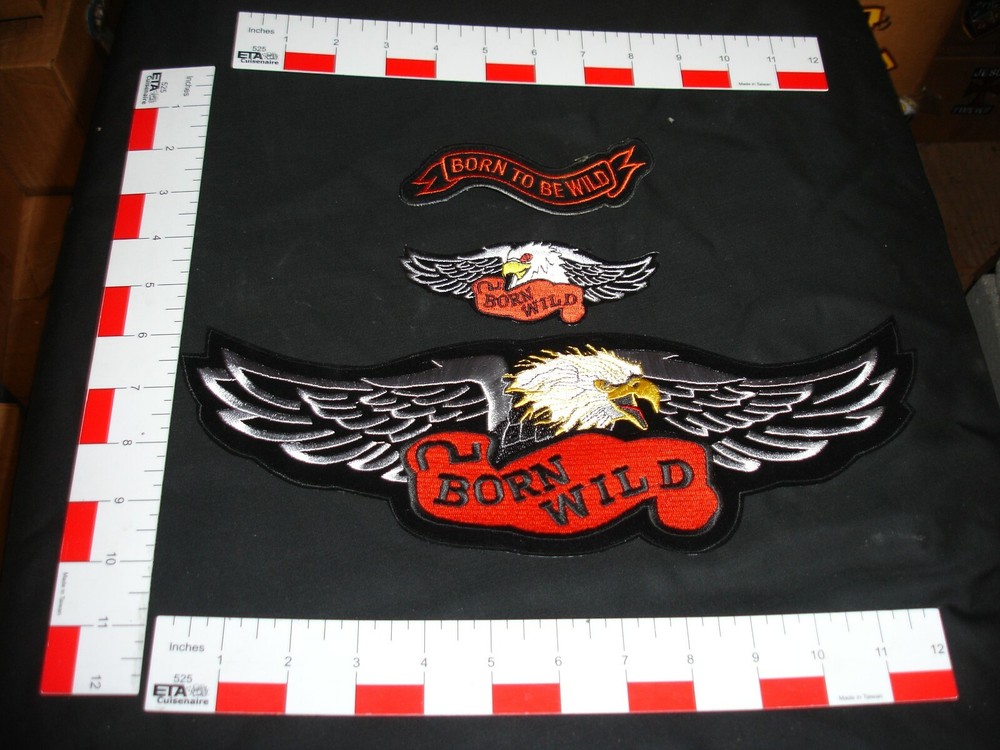 Eagle Biker Patch set Born to be wild three patch set collection
