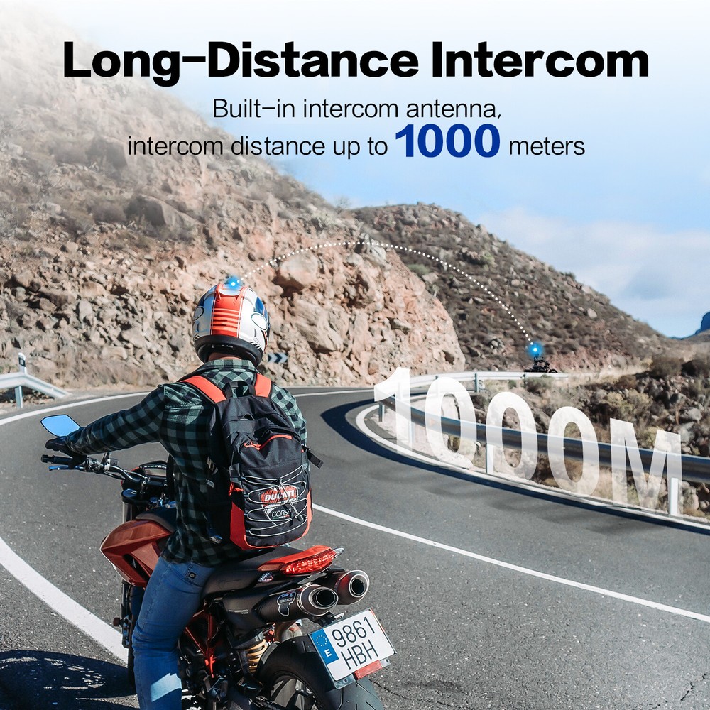 FX6S Headset Motorcycle Helmet Intercom Intercom Motorbike Bluetooth 6Way BT 5