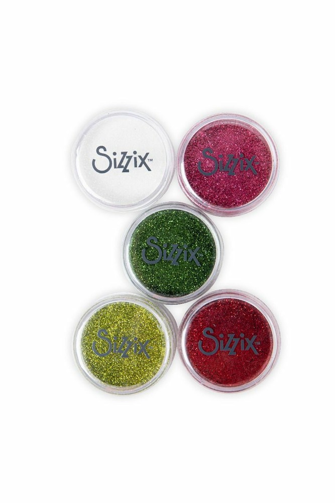 Sizzix Making Essential - Biodegradable Fine Glitter, Festive,  5PK Christmas