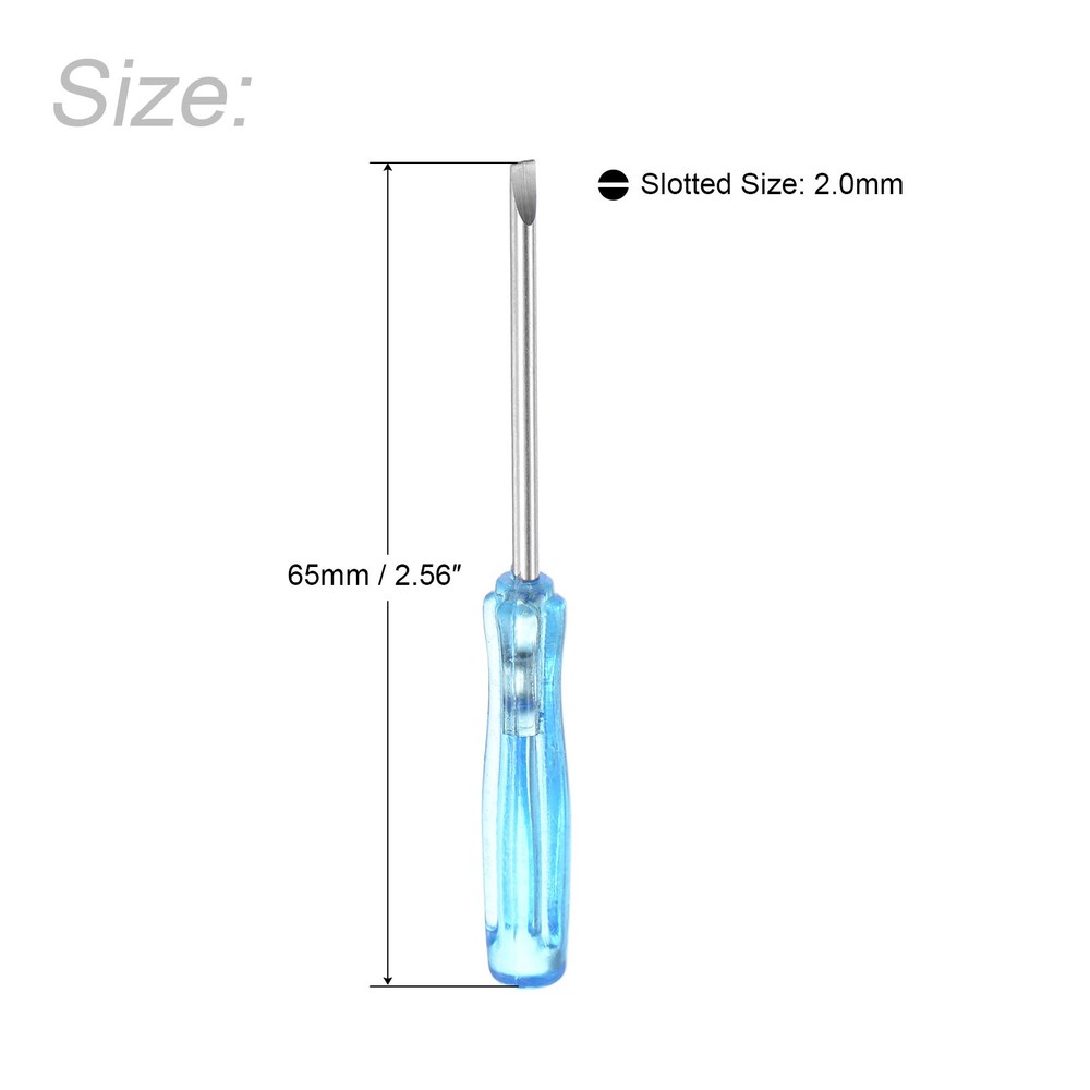 10PACK 2.0mm Flat Head 65mm Length Mini Slotted Screwdriver Micro Tool