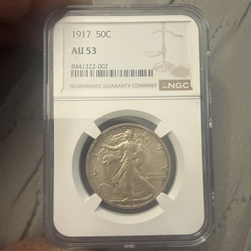 1917 Walking Liberty Half Dollar (AU53)