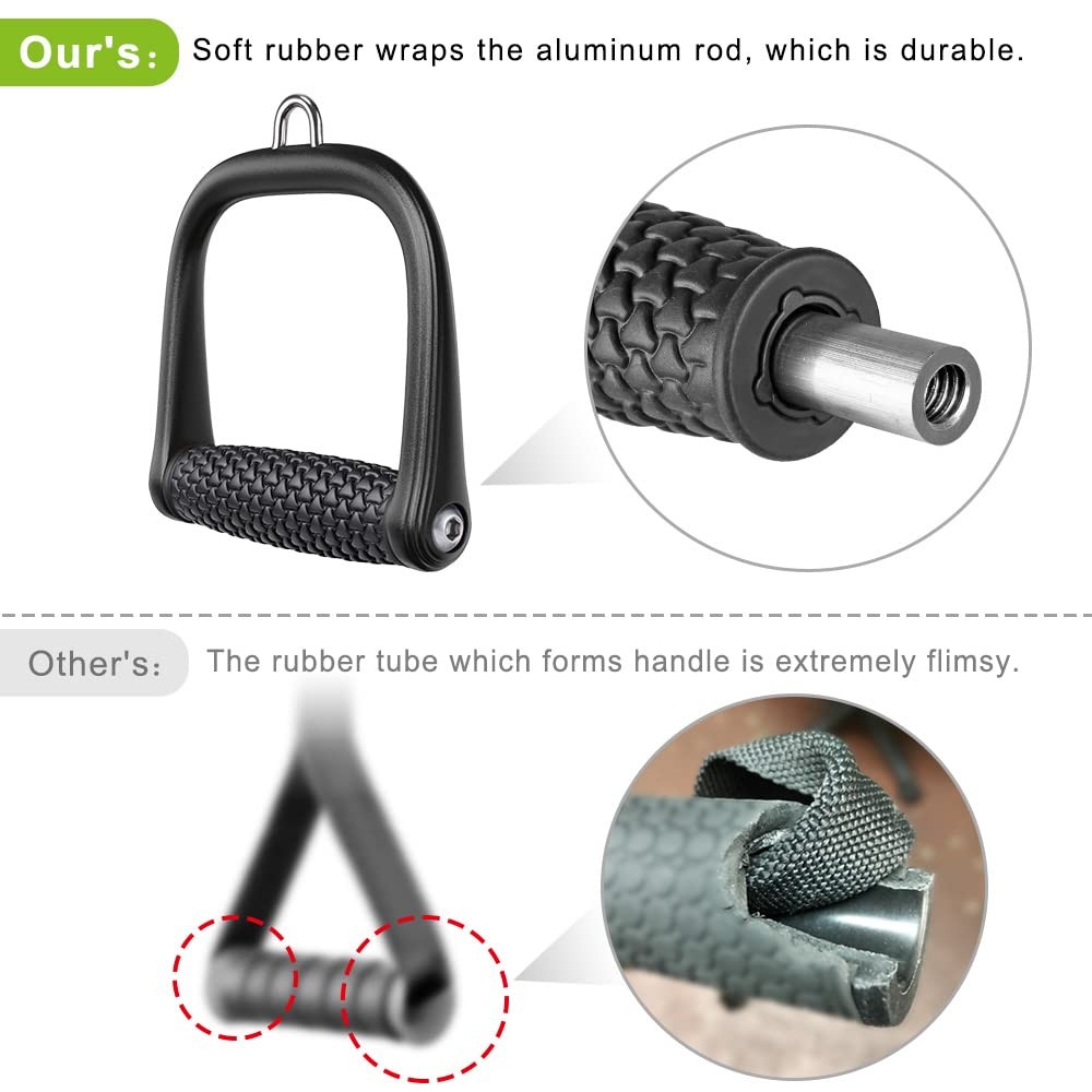 D Handle Cable Attachment, Cable Machine Handles, Non-Slip and Comfortable, S...