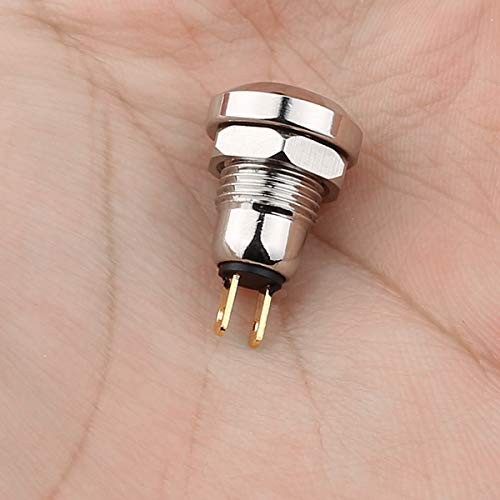 Metal Momentary Push Button Switch Waterproof Silver Point 8mm Mini Micro