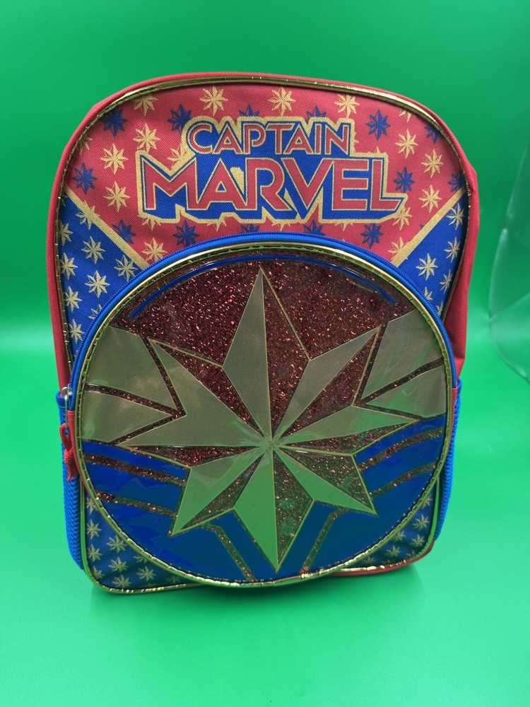 MARVEL~New 16" Glittery AVENGERS CAPTAIN MARVEL Backpack
