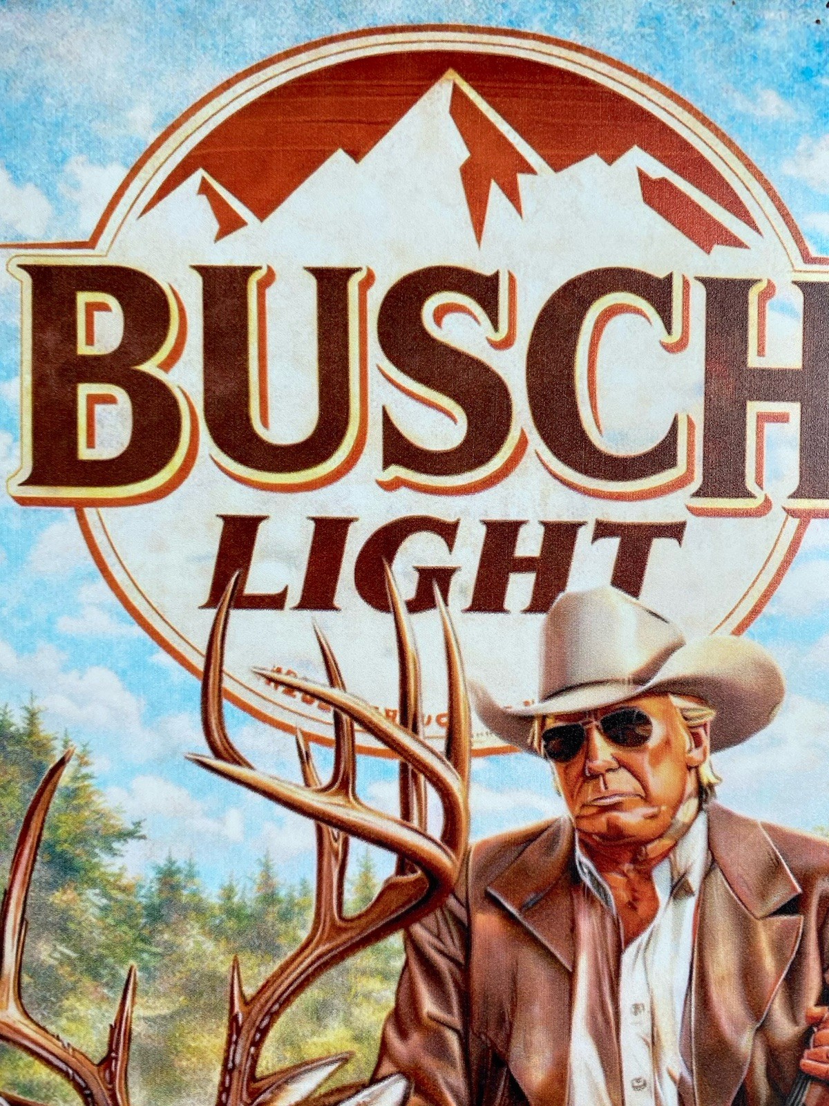 Busch Light Beer Donald Trump Metal Sign - Hunters - Hunting Fishing - President