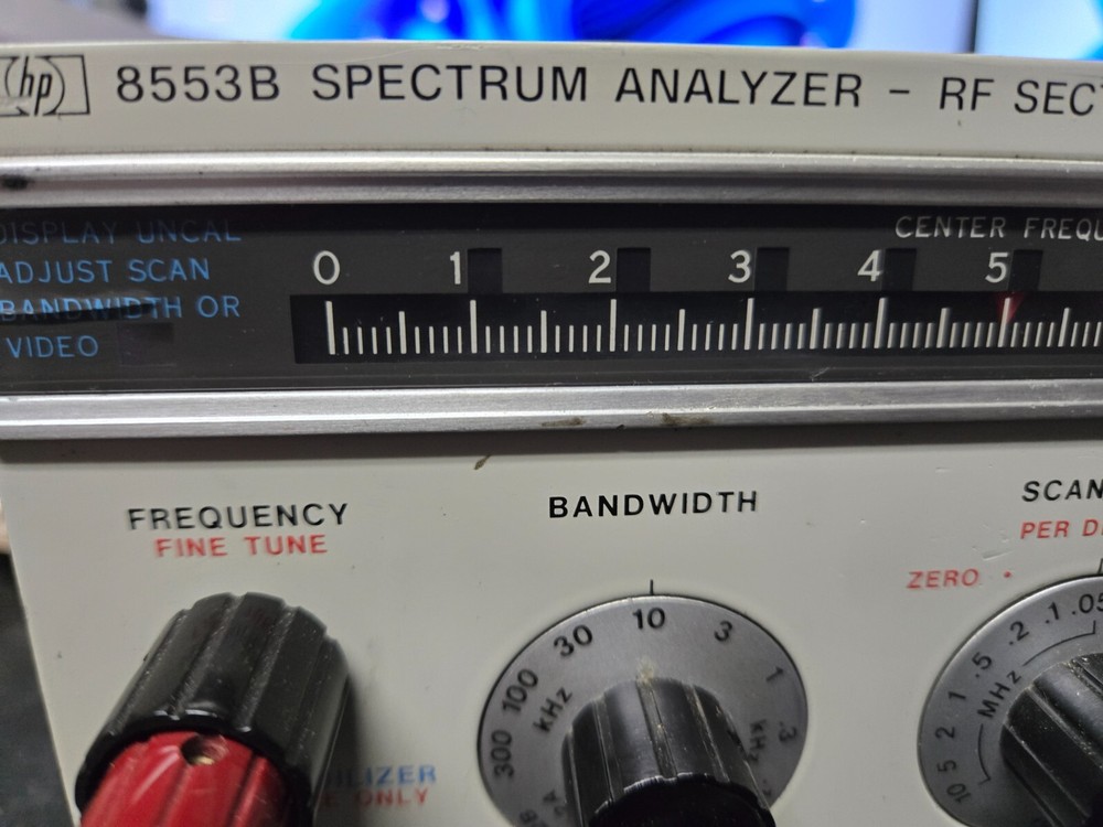 HP SPECTRUM ANALYZER RF SECTION 8553B front panel, knobs, misc boards & cables