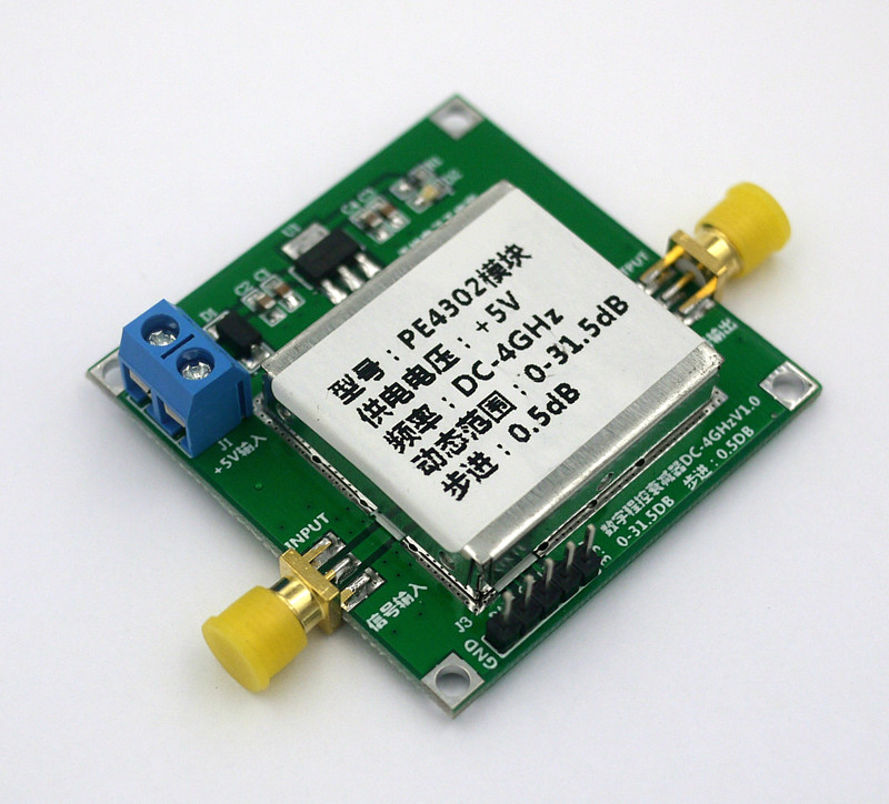 PE4302 Digital RF Attenuator Module High Linearity 0.5dB Step 1MHz-4GHz
