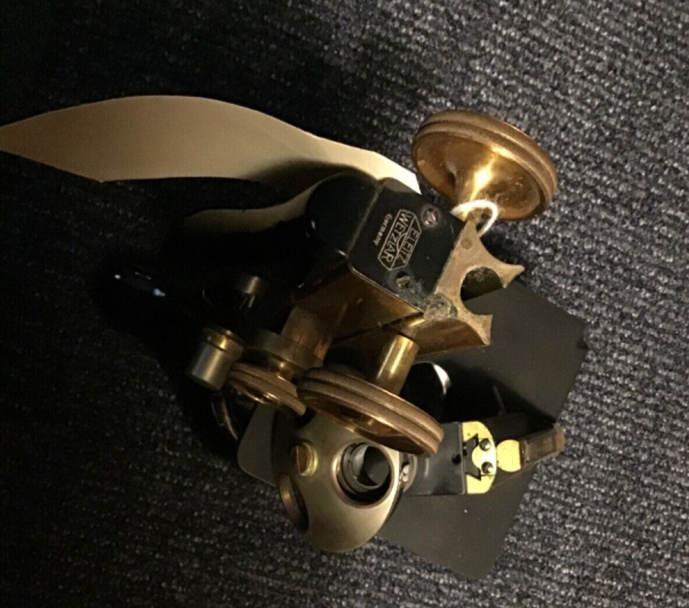 Ernst E.Leitz Wetzlar microscope Vintage Original Brass Knobs ASIS Parts Salvage