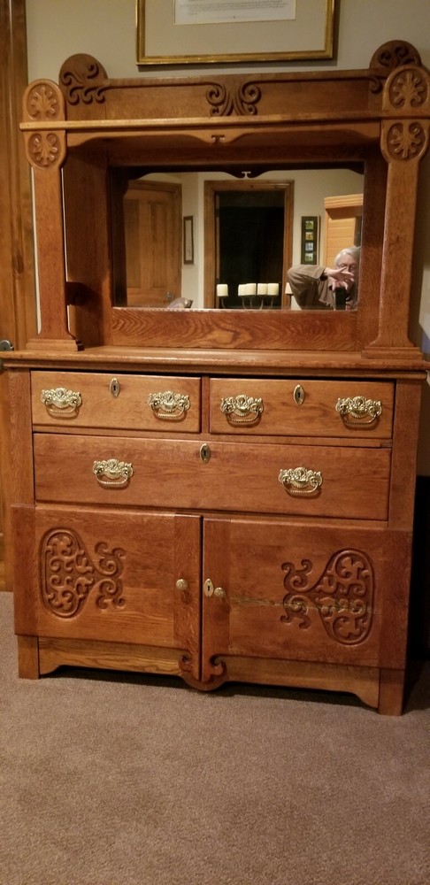 Antique Oak Hutch