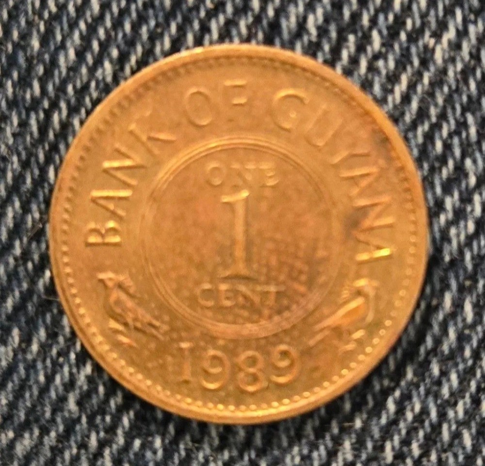 Guyana 1 Cent coin. 1989.
