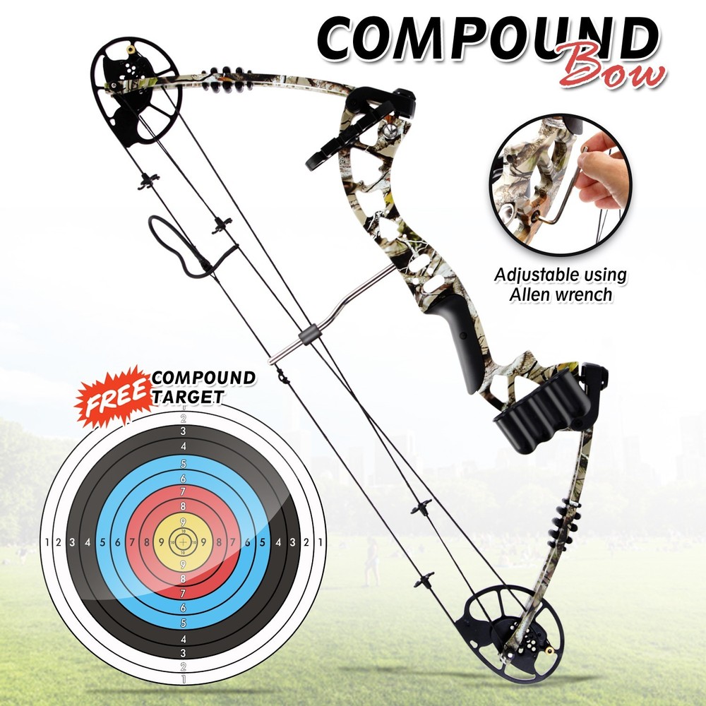 Serenelife Sharp-Eye Compound Bow with Adjustable Draw (320 FPS MAX)