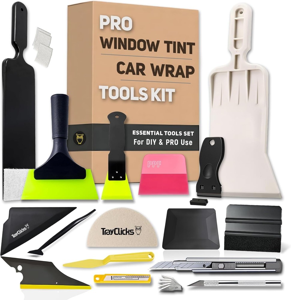 Car Wrapping Squeegee Window Tint Tool Kit Bulldozer Scrubber Paddle