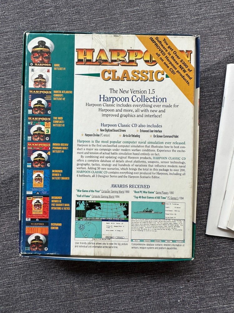 1990s Harpoon Classic PC Game - Packaging Only