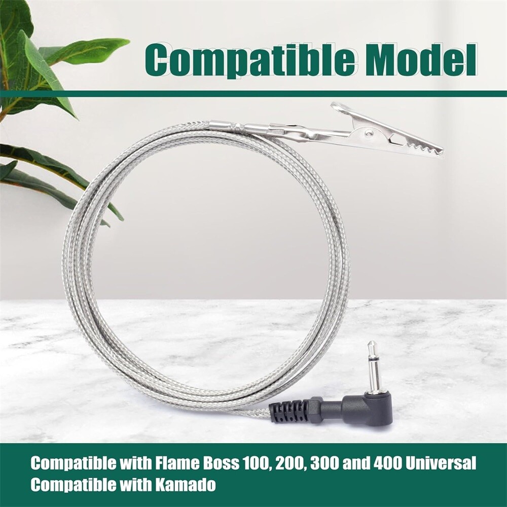 High-Temperature Pit Probe with 90° Plug Replacement Pit Probe For Flame Boss