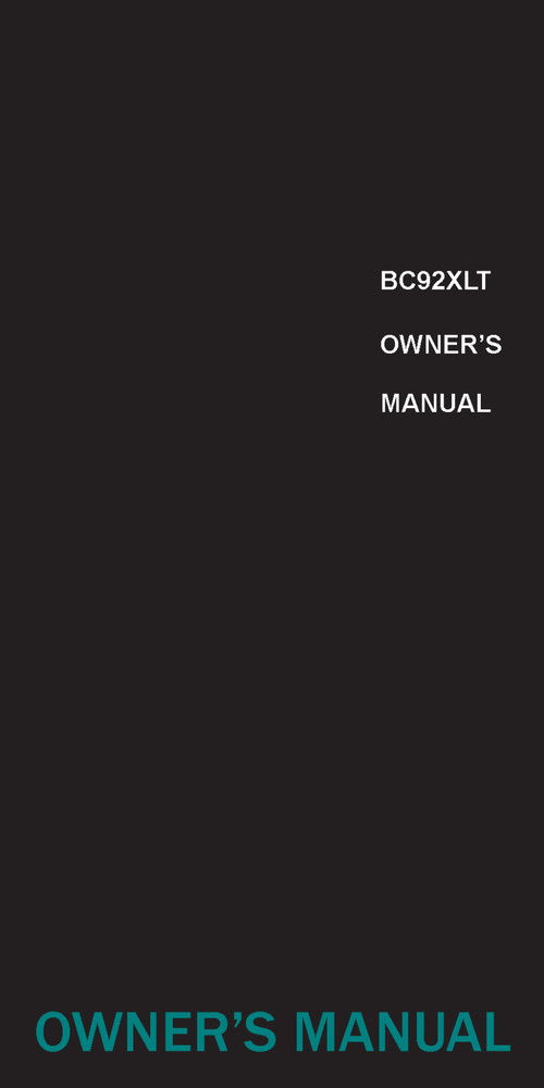 Uniden BC92XLT Instructions Operating Manual User Guide COIL BOUND