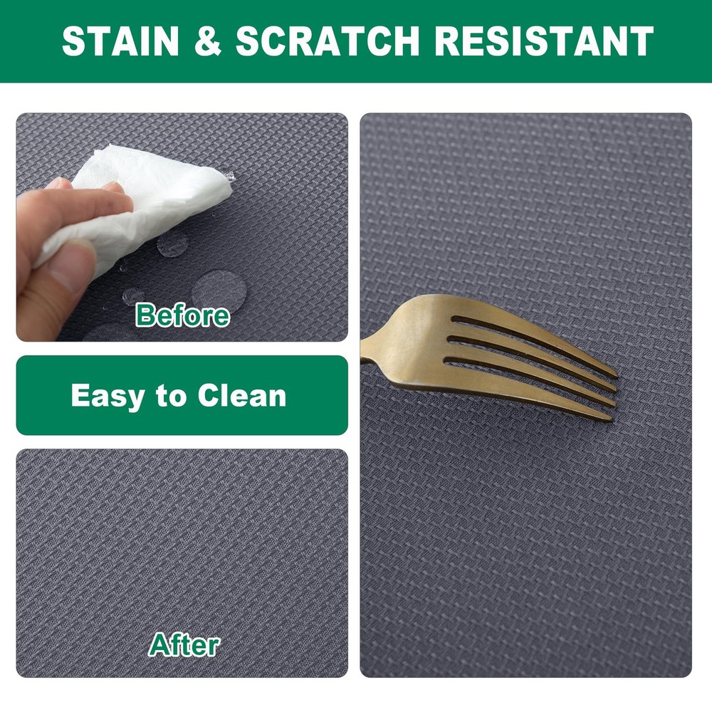 Textured Fabric Tablecloths 52x70" Dark Grey Water Resistant Rectangular