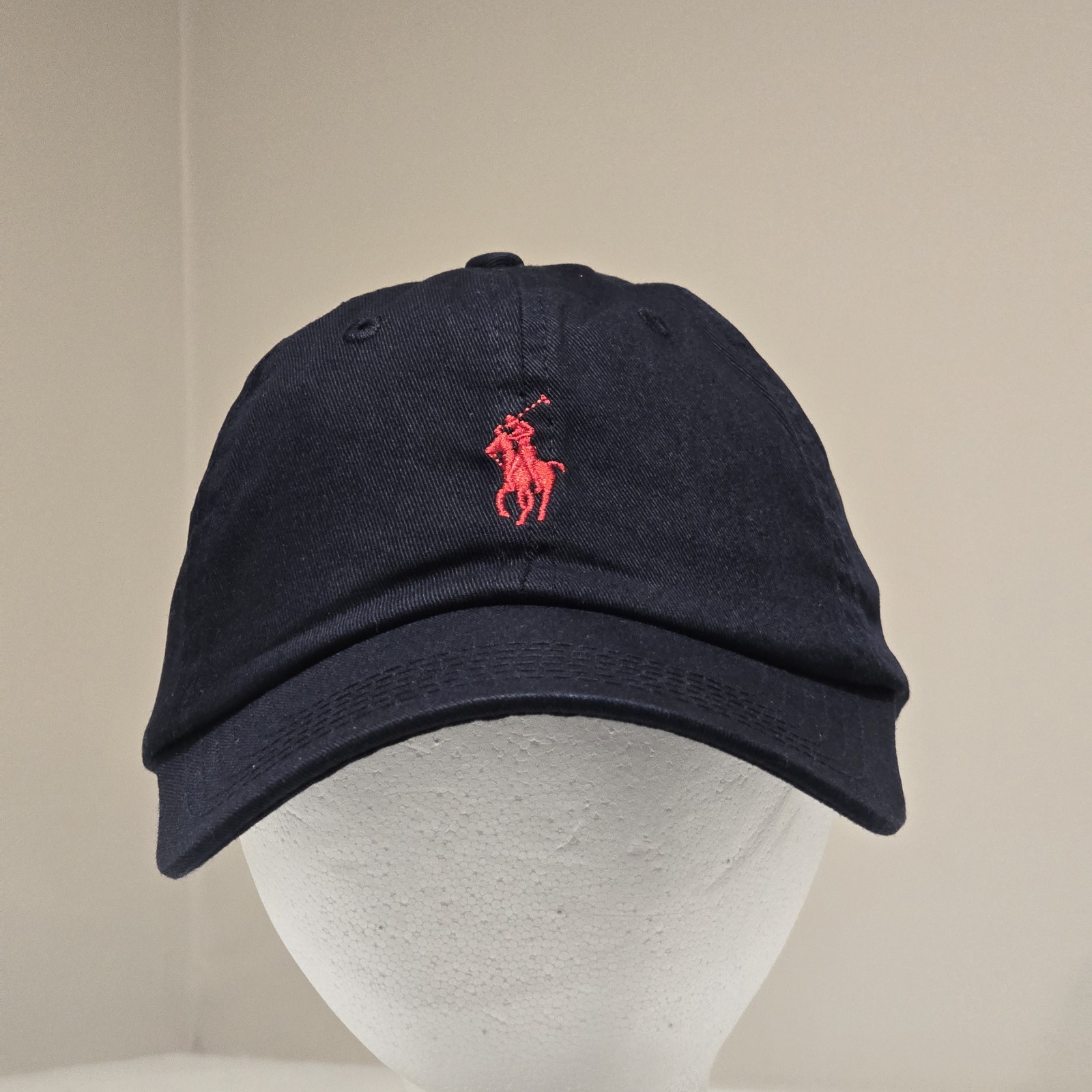 Polo Ralph Lauren Men's One Size Cotton Chino Adjustable Ball Cap Black Red