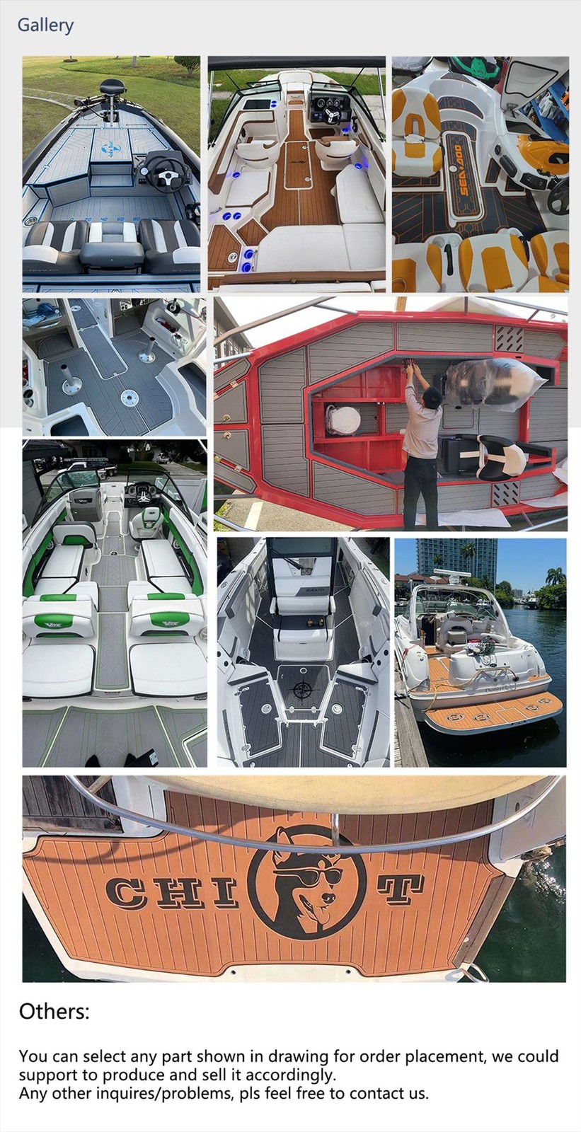 2012-2016 Monterey 264 FS BR Faux EVA teak Marine Floor