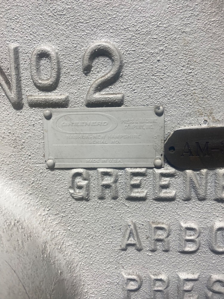 Greenerd No.2 Bench Mounted Arbor Press