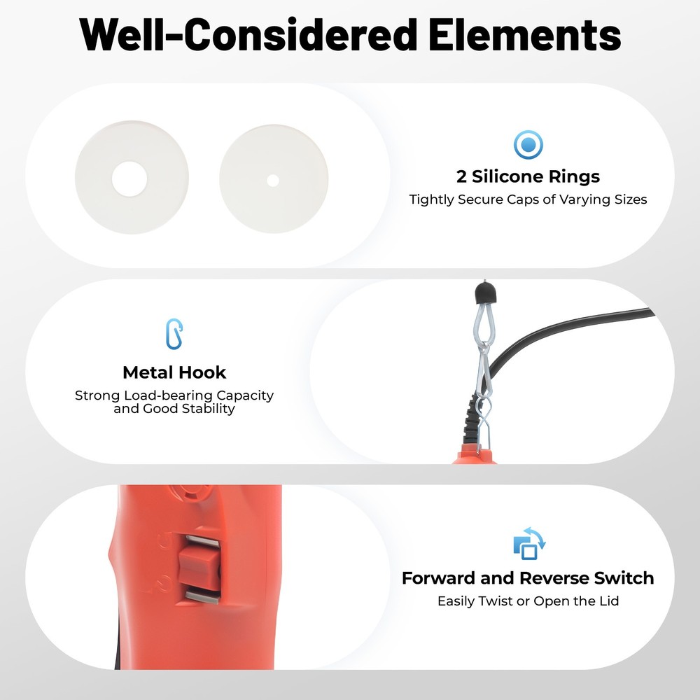 Electric Handheld Bottle Capping Machine Screw Capper Sealing Sealer Tool