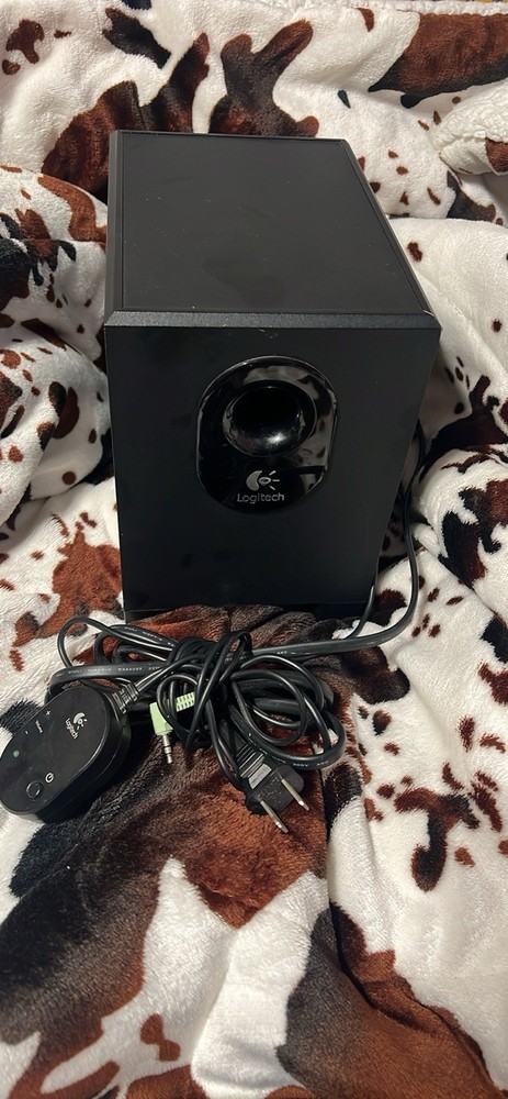 Logitech Wired 2.1 Channel Computer Speaker System, Black, Rectangular, Plastic