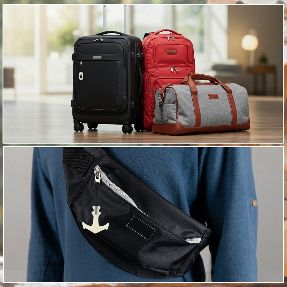 16pcs Luminous Zipper Pulls, Anti-Lost Zipper Puller Head, White