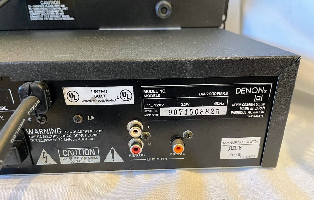 Denon DN-2000F MK3 Double CD Player & Remote Control Unit-Needs Power Cord