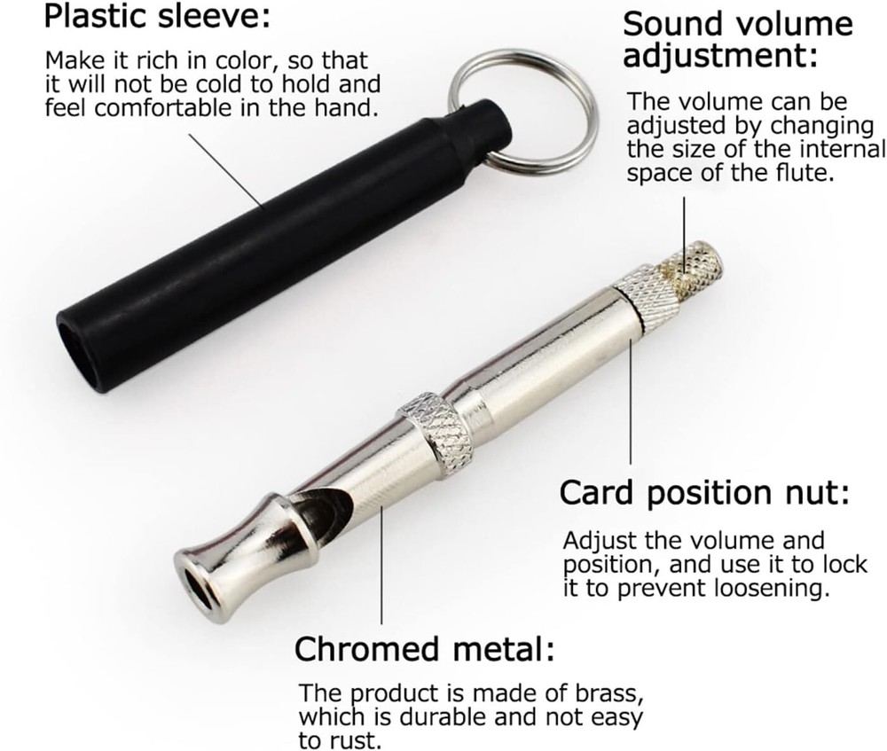Adjustable Ultrasonic Dog Training Whistle - Silent and Effective Solution
