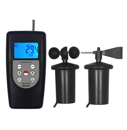 AM-1236C Digital Air Flow Wind Direction Wind Speed Measuring Device Anemometer