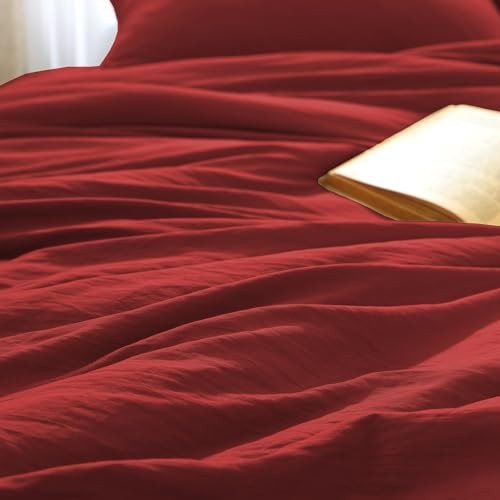 Queen Comforter Set - 3 Pieces Prewashed Comforter Queen(90"*90") Bright Red