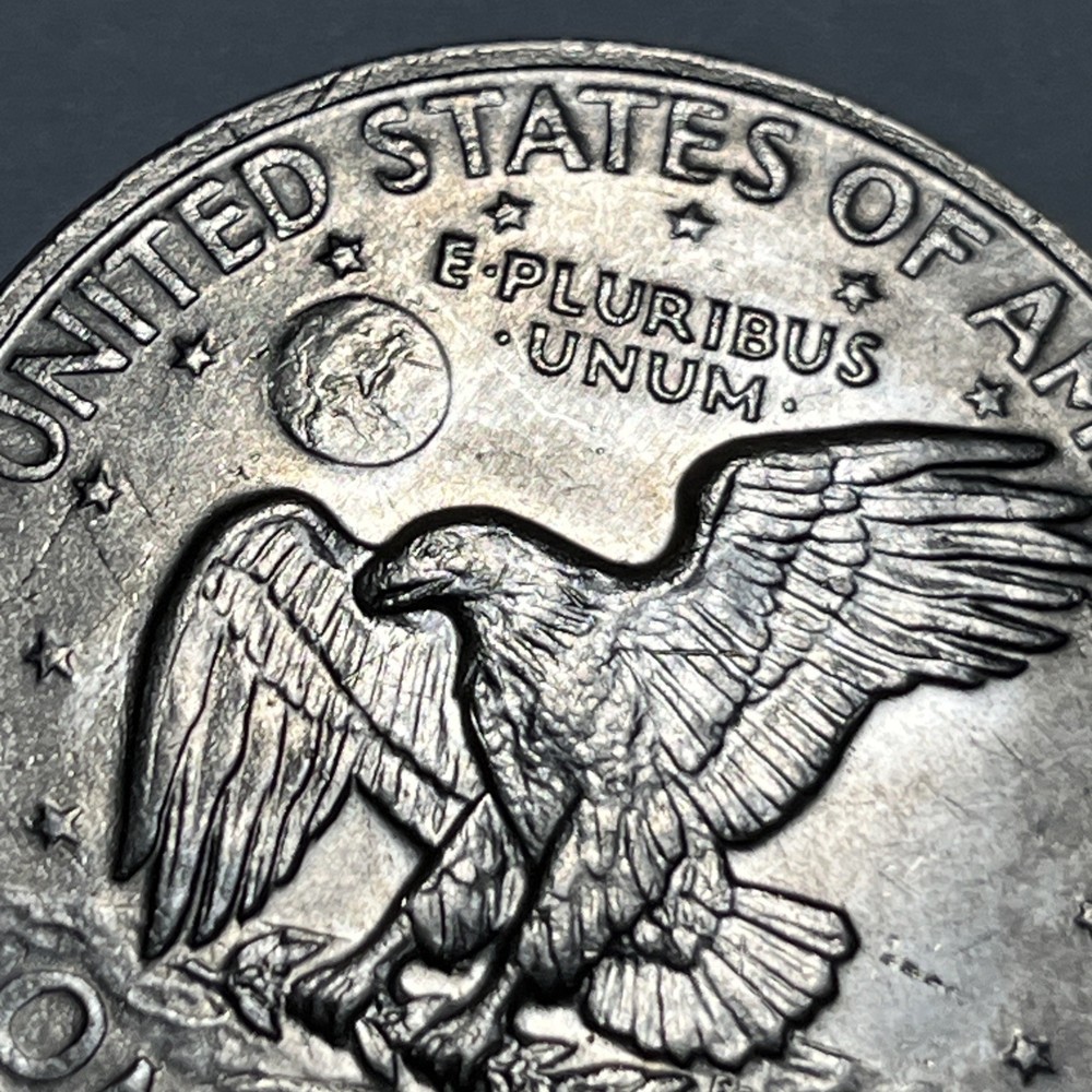 1972 P Eisenhower Ike Dollar Type 2 Die Crack Errors Wounded / Speared Eagle