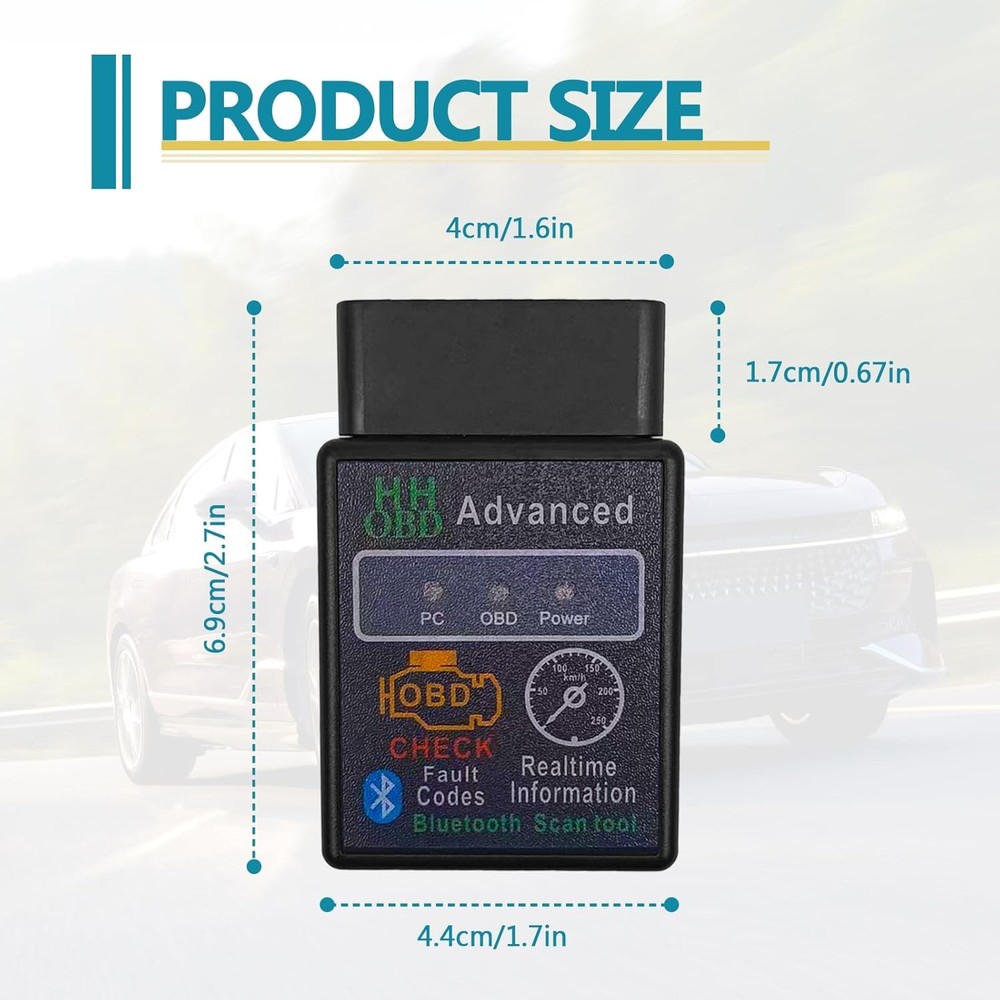 Wireless Scanner Diagnostic Tool, Vehicle Code Reader for Car, Scan Tool Reset &