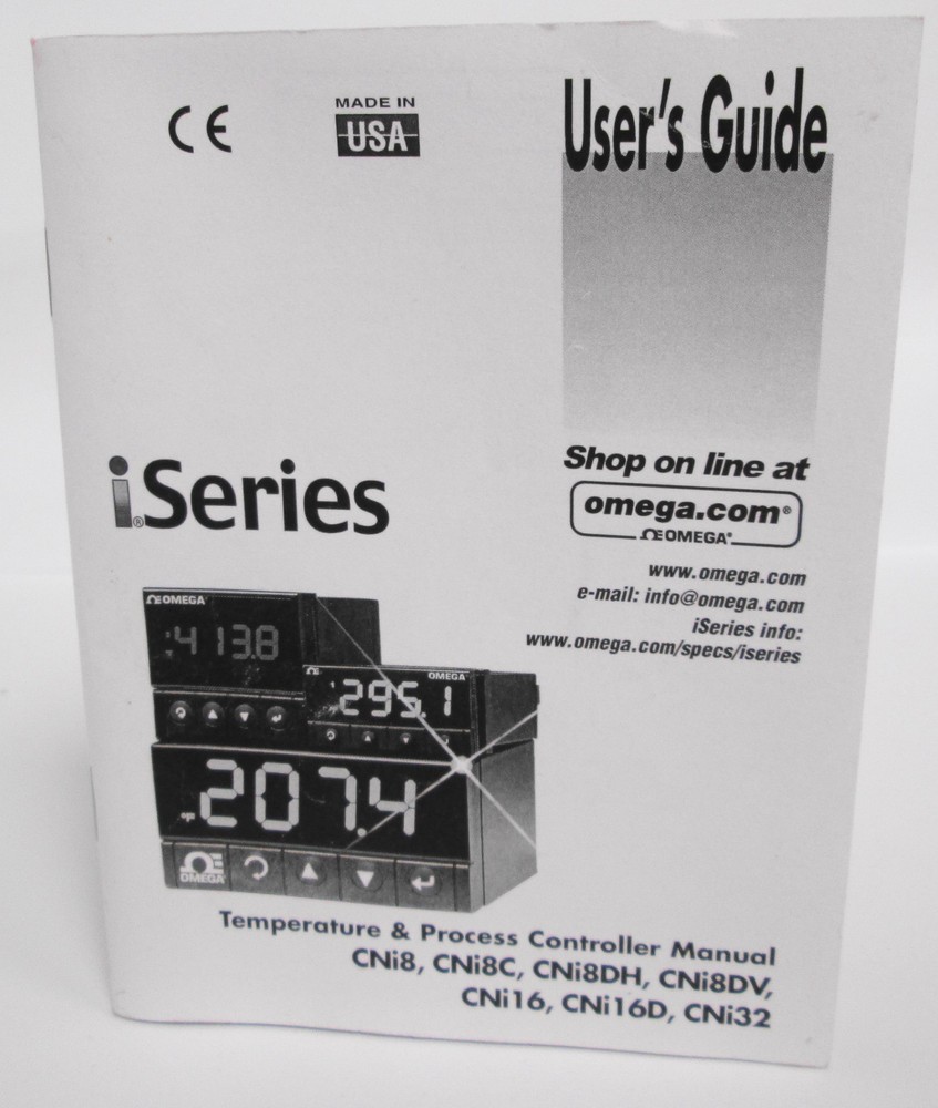 Manual / User's Guide for Omega iSeries Temperature & Process Controller