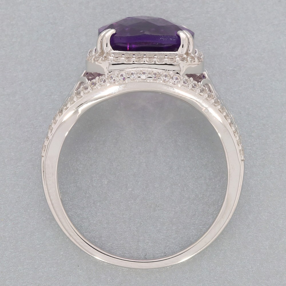 Sterling Silver Semi Mount Ring Setting Cushion CU 10X10mm Solid Art Deco