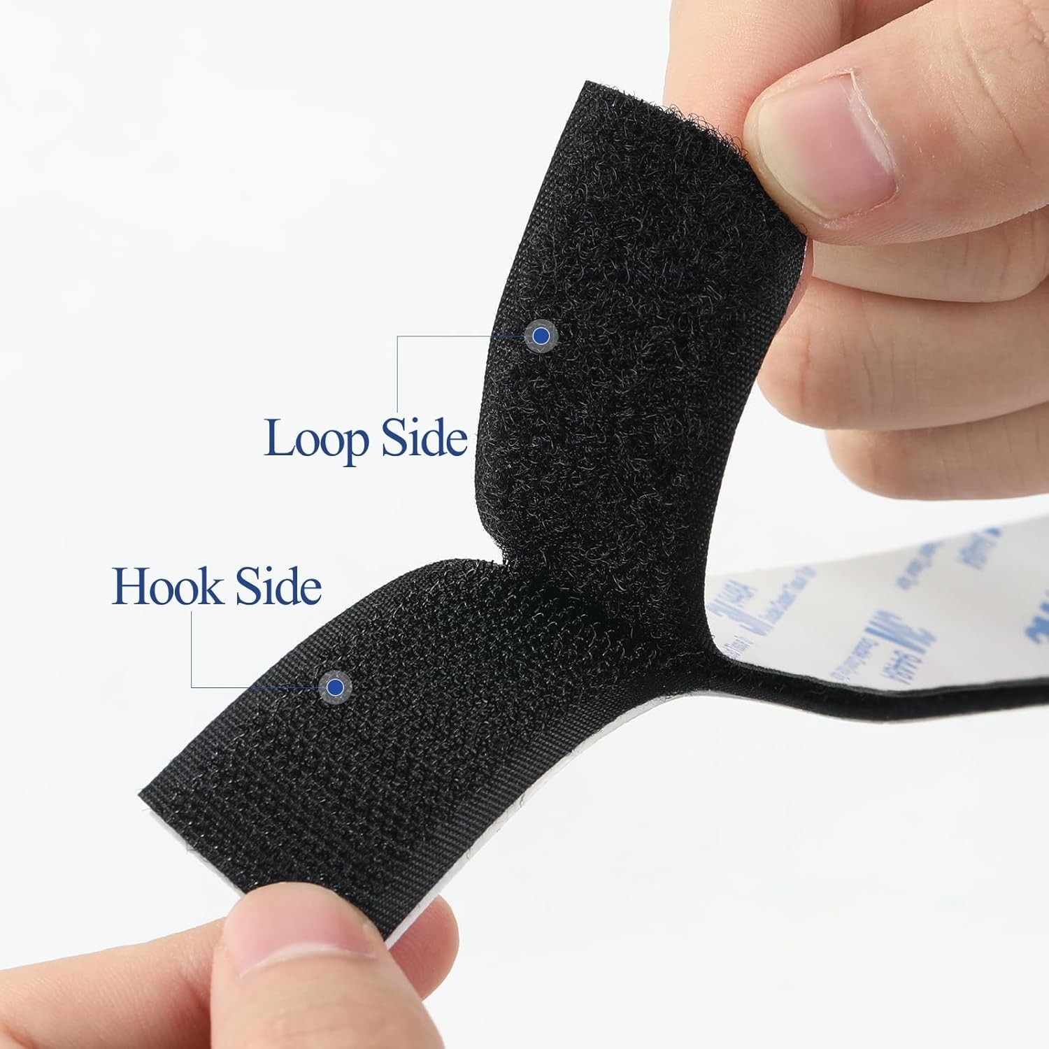 3M Hook and Loop Tape with Adhesive, Heavy Duty Self Sticky Interlocking Tape, S