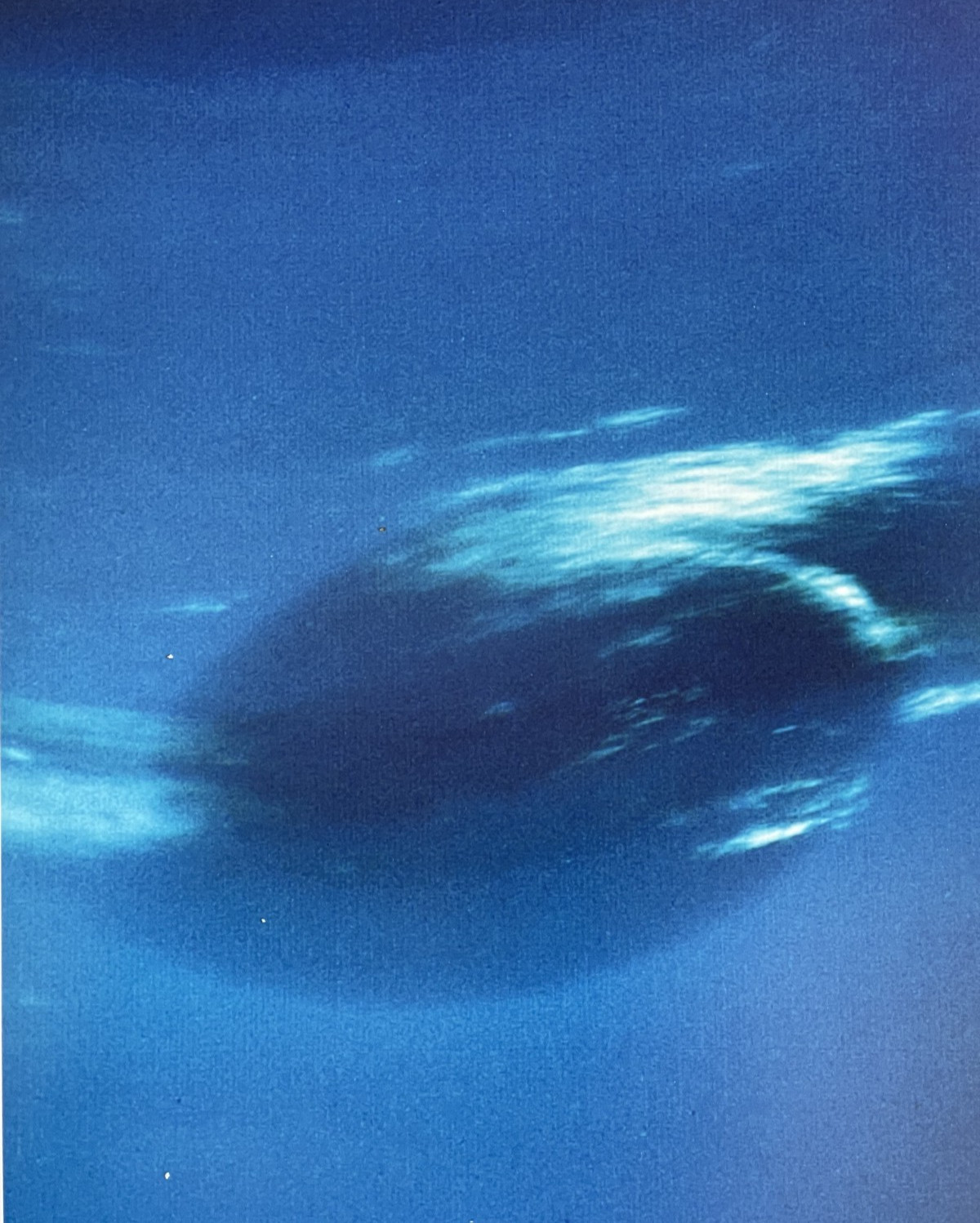 VINTAGE SPACE NASA PHOTO NEPTUNE DARK SPOT  VOYAGER  JPL KODAK PAPER