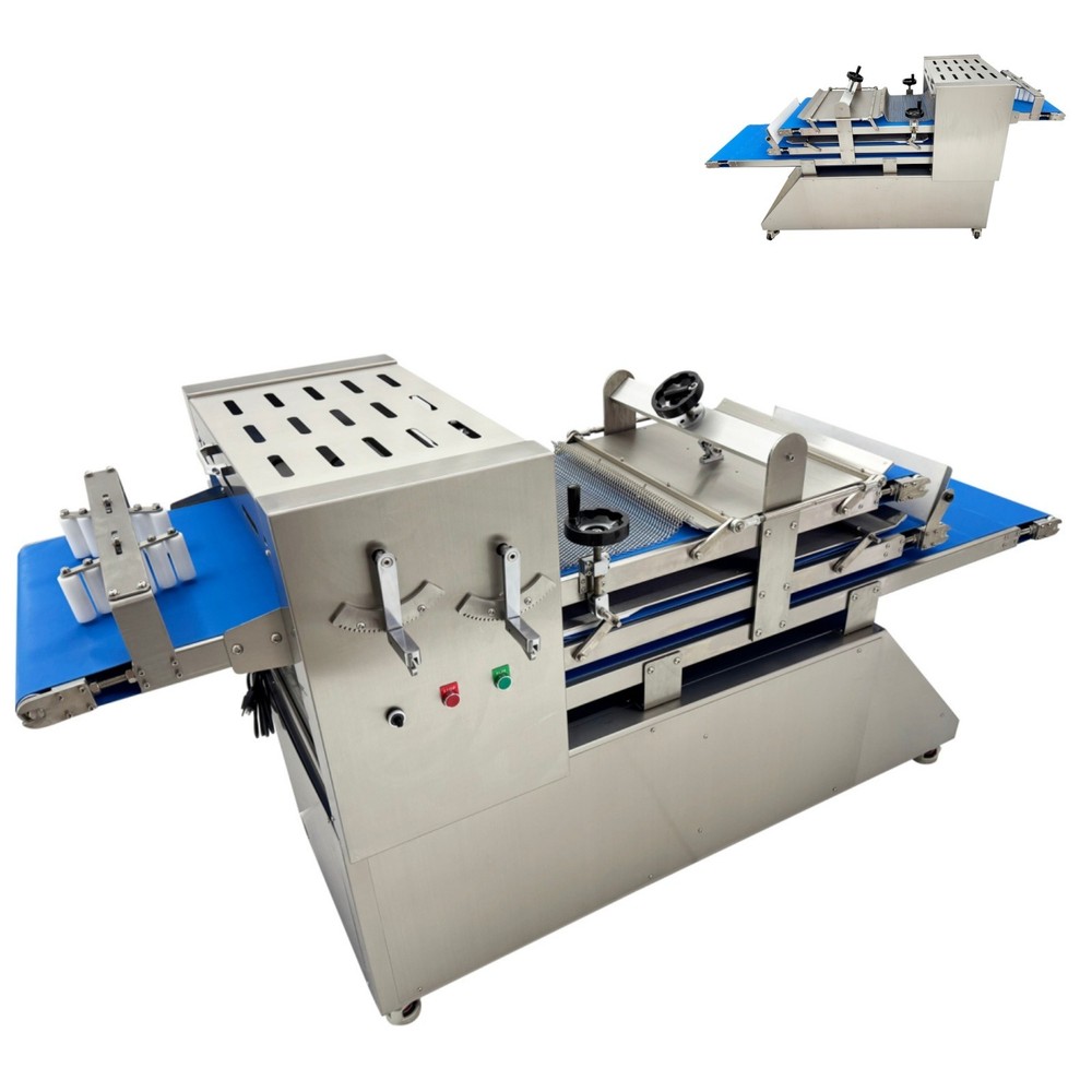 220V Automatic Continuous Toast Baguette Bread Shaping Machine Dough Roller