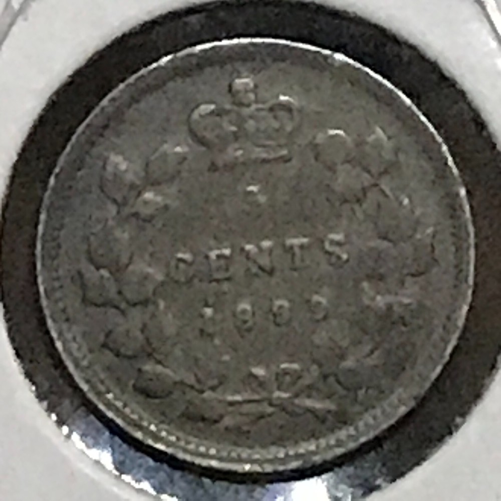 Canada 5 Cents Silver KM 2 VF/XF 1899