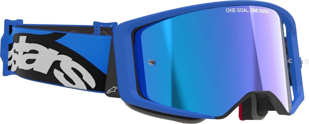 Alpinestars Supertech Goggle - Stream - Blue - ABS Vision - Blue Mirror Lens