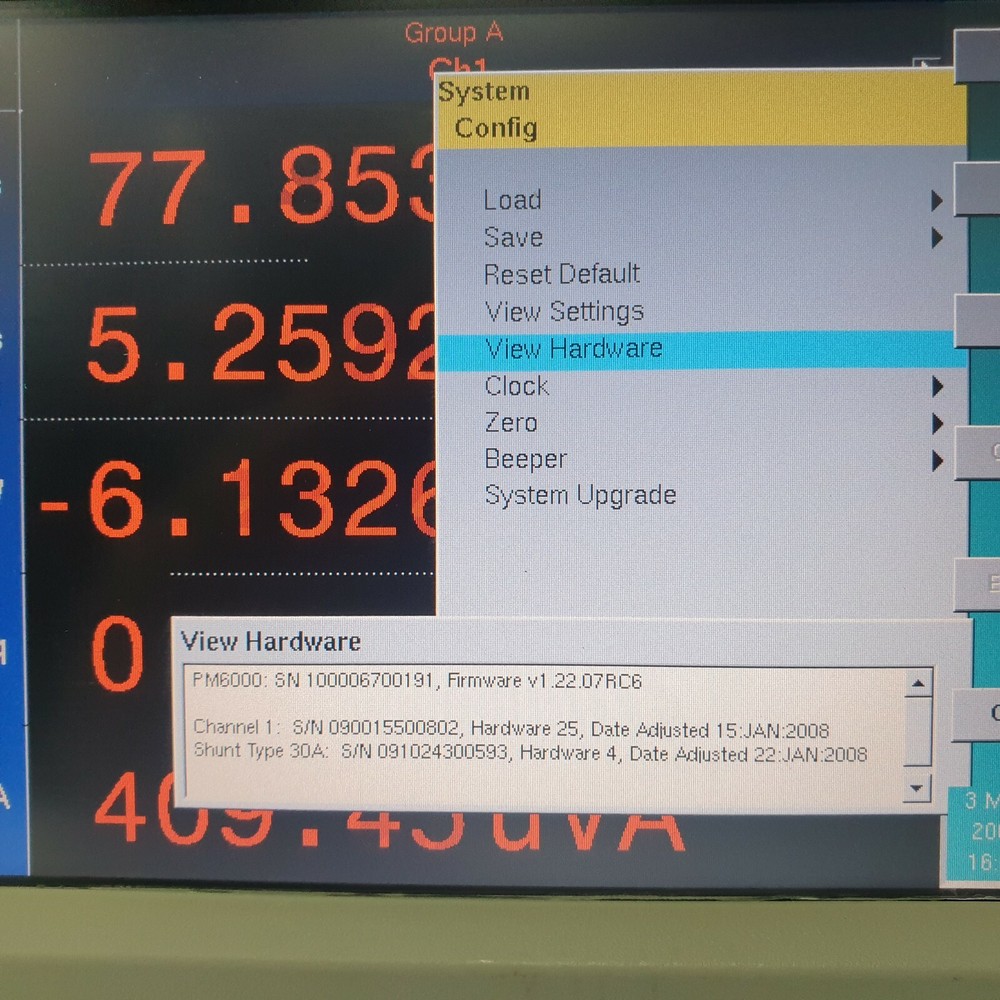 Voltech PM6000 Power Analyzer / 1 Channel