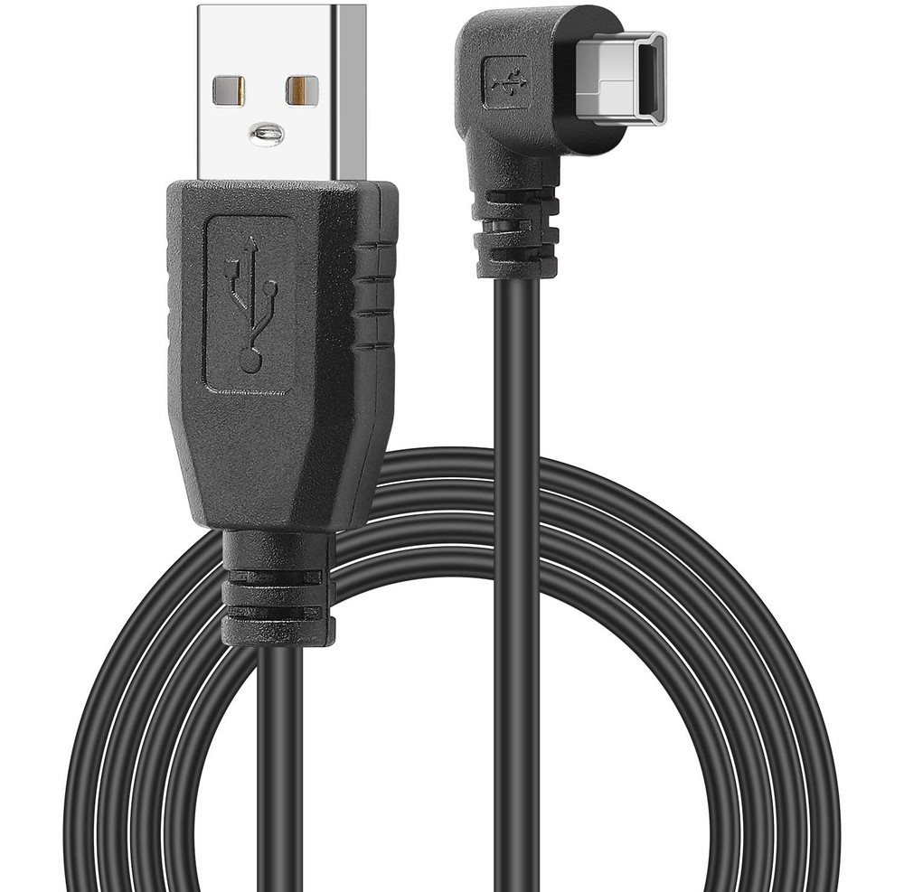 PASOW Mini USB Power Cable 90 Degree Right Angle (No Data 11.5FT,