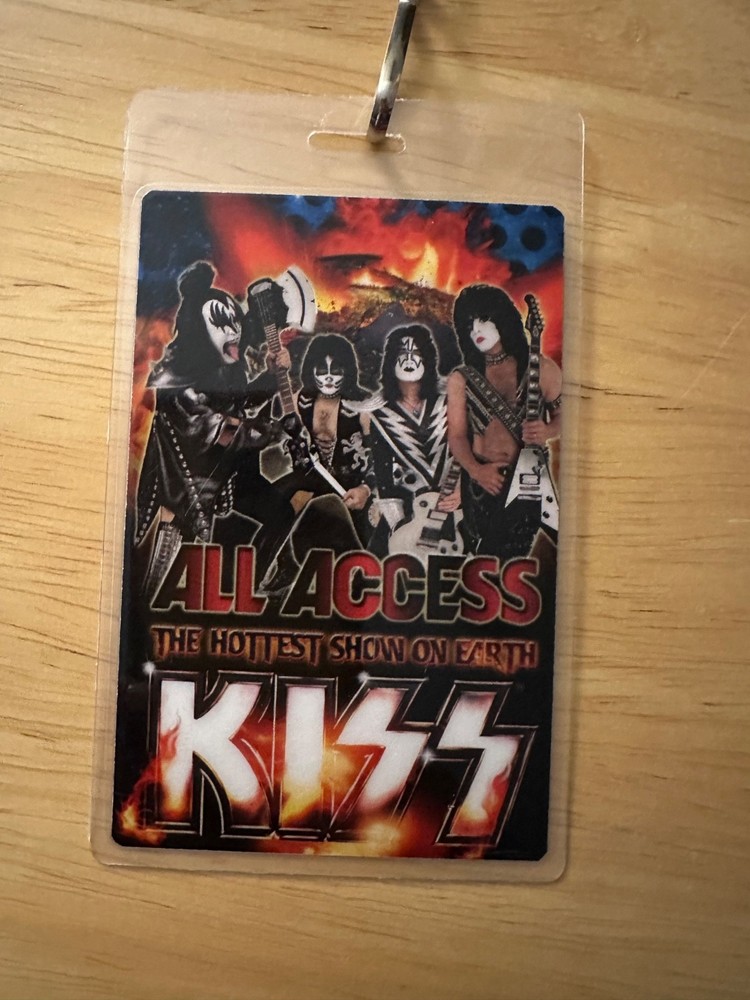 Kiss The Hottest Show On Earth Tour Authentic All Access Pass