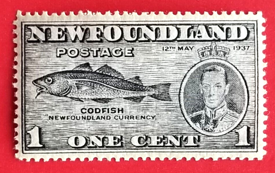 Canada Newfoundland #233 Long Coronation Issue - Codfish MH