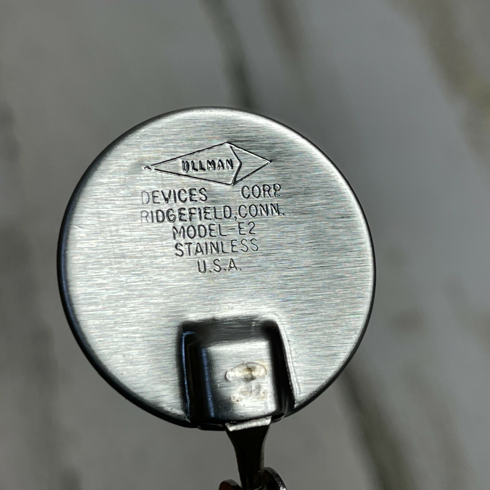 NOS Ullman Model E2 Round Inspection Mirror 1-1/4" x 8" Made in USA Stainless ..