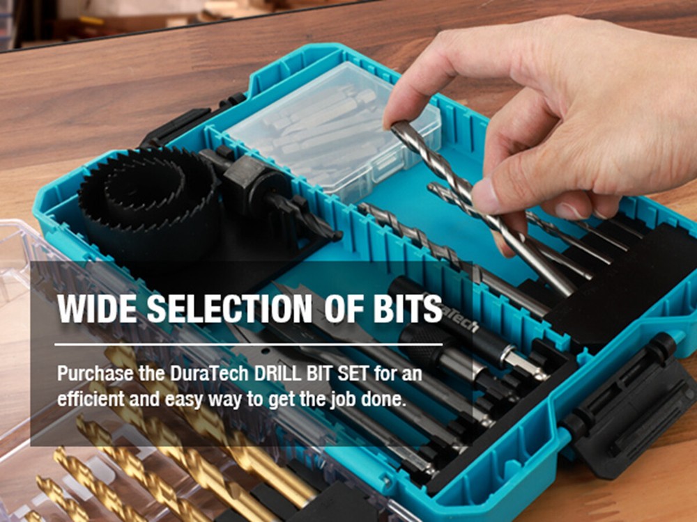 DURATECH 66PCS Impact Drill Bit Screwdriver Bit Sets Drill Driver Bit with Case