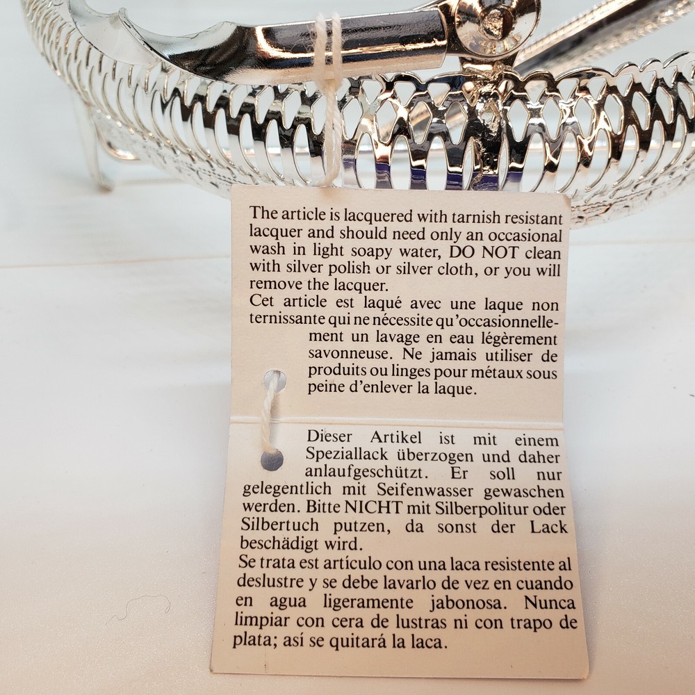 Queen Anne Silverplate Tableware Cut Glass Divided Oval Dish Caddy England