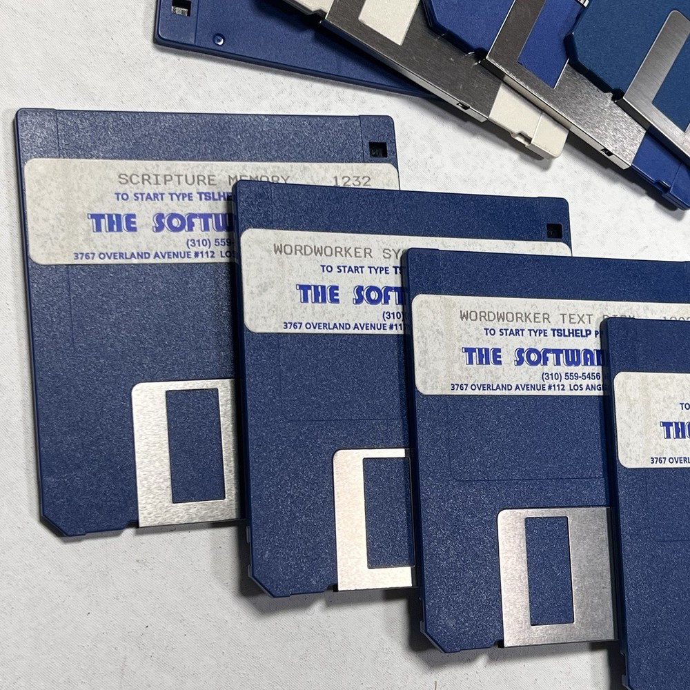 Vintage Computer 3 1/2 Inch Floppy Discs Plus Storage Case