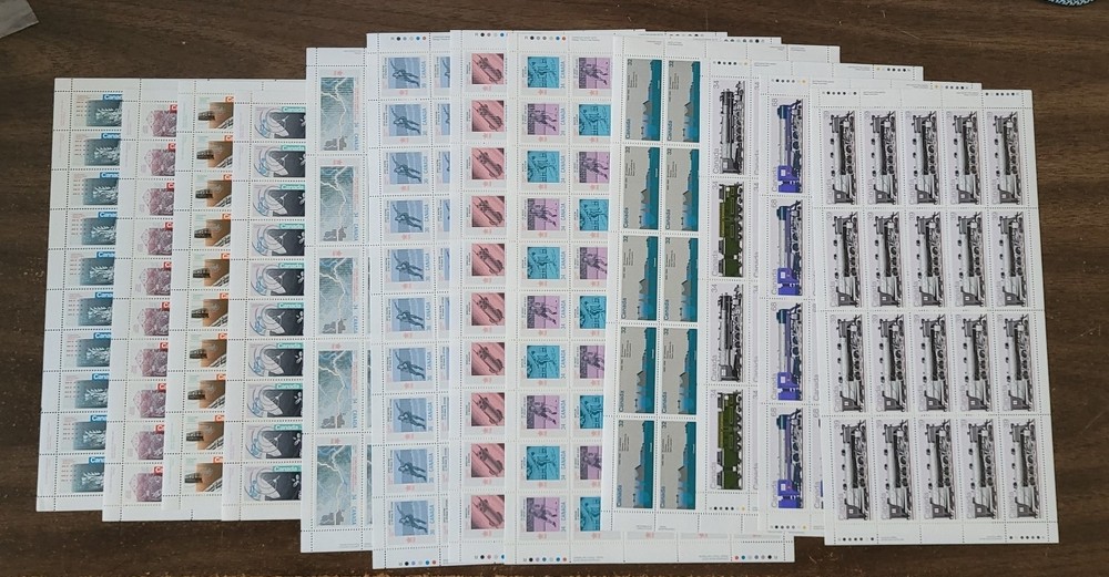 CANADA - MINT SHEETS - BELOW FACE VALUE $212 - NICE VARIETY, INCLUDING TRAINS
