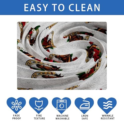 Kentucky Roses Horse Rcing Tablecloth Rectangle Table 84" x 60" (Rectangular)