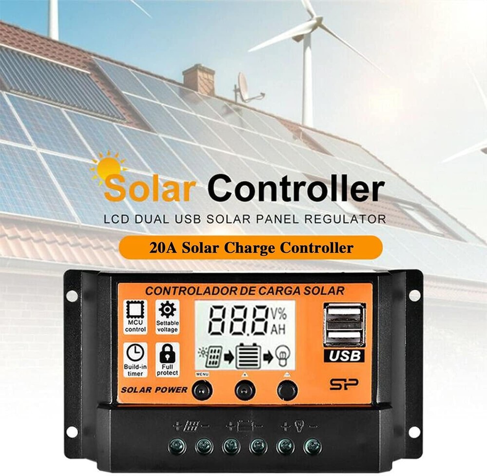 30-100A Solar Panel Regulator Charge Controller 12V/24V Auto Focus Tracking